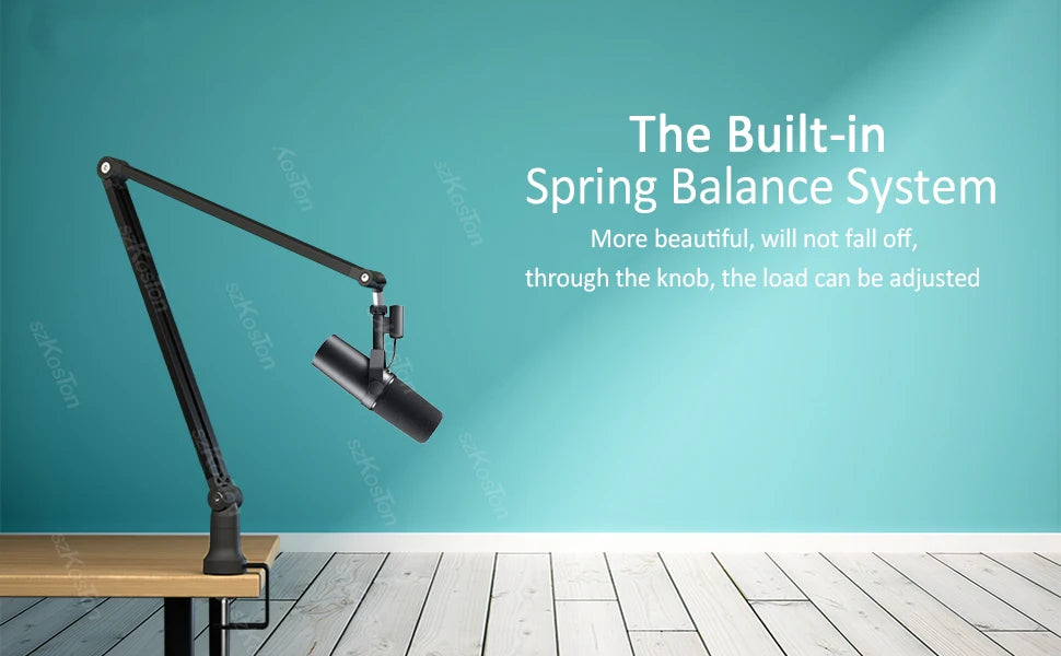 Professional Adjustable Boom Arm Stand - Streaming Microphone Mount - Content Creator Studio Equipment - 1ndigo.co