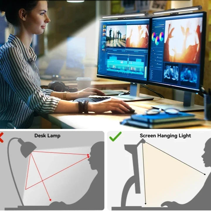 44cm RGB LED Monitor Light Bar with customizable lighting modes for desk setup