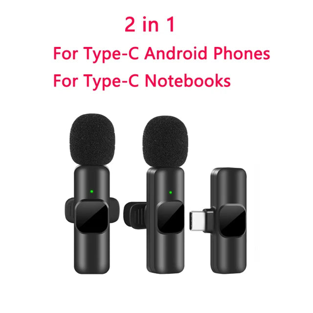 Professional Lavalier Microphone Type-C or iOS - Clear Audio Recording - Content Creator Sound Equipment - 1ndigo.co