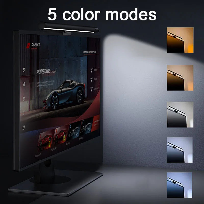 44cm RGB LED Monitor Light Bar with customizable lighting modes for desk setup