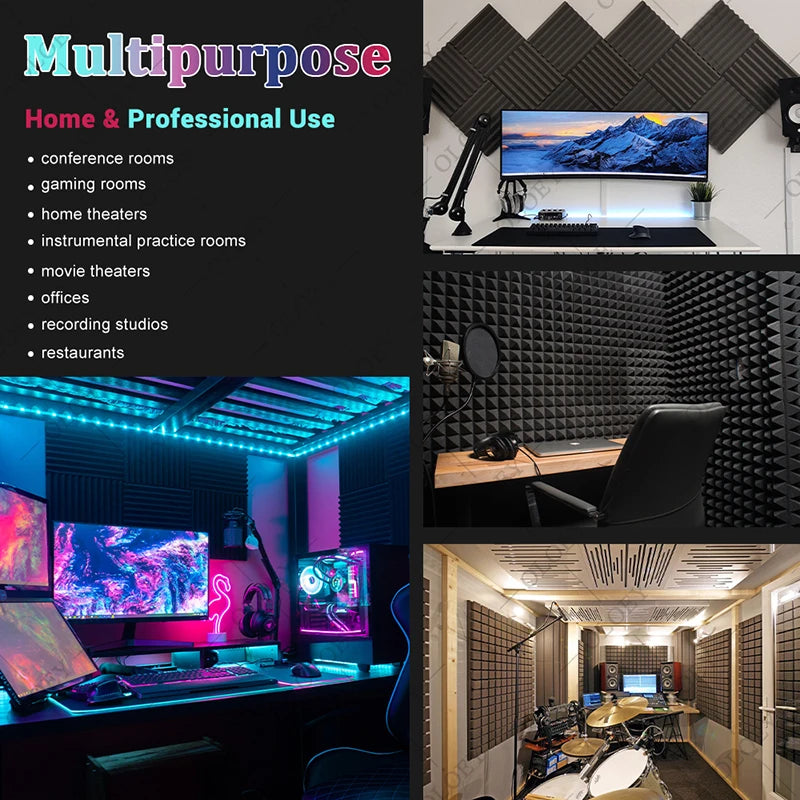 Professional Sound Absorbing Panels - Studio Quality Acoustics - Content Creator Audio Equipment - 1ndigo.co
