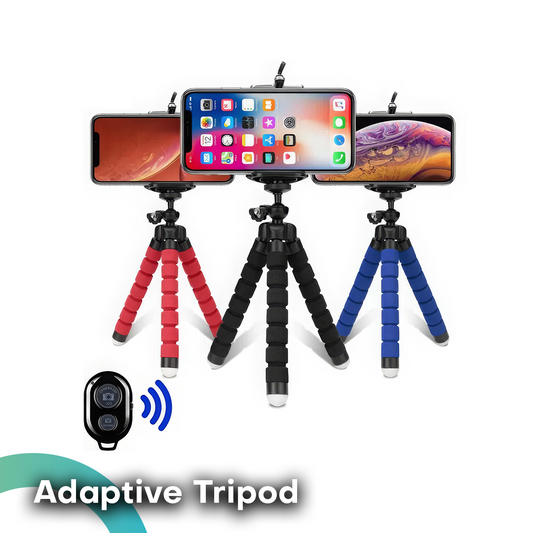 Adjustable Phone Tripod with Bluetooth Remote - Professional Mobile Photography Stand - Content Creator Vlogging Equipment - 1ndigo.co