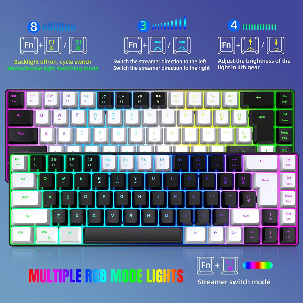"68-Key RGB Mechanical Keyboard - Professional Gaming Setup - Content Creator Streaming Equipment - 1ndigo.co"
