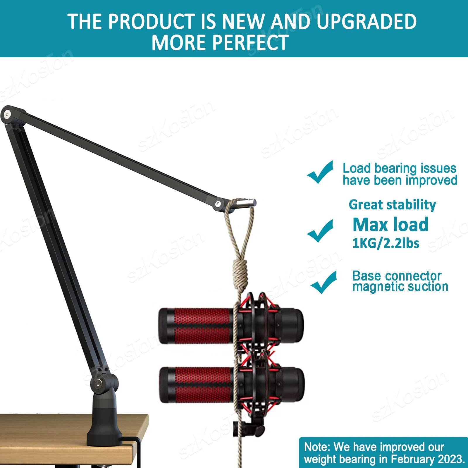 Professional Adjustable Boom Arm Stand - Streaming Microphone Mount - Content Creator Studio Equipment - 1ndigo.co