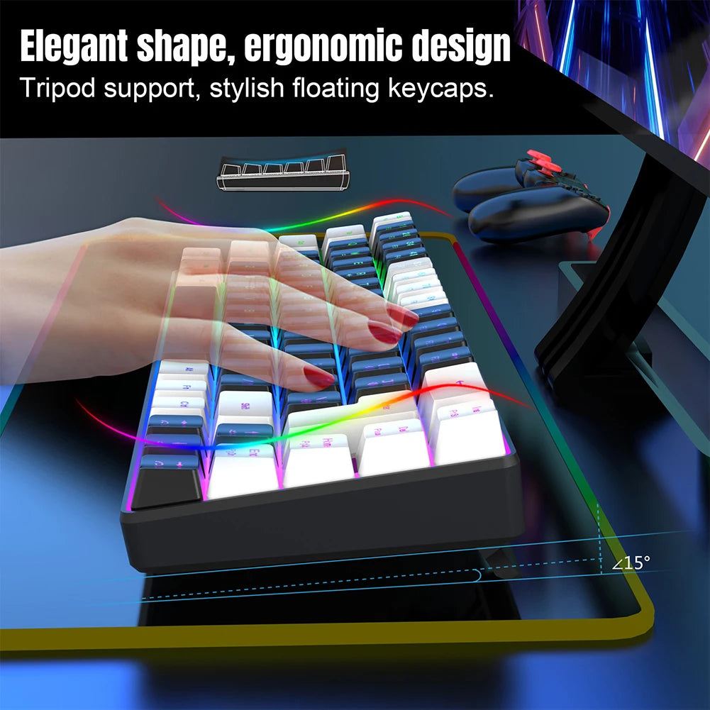 "68-Key RGB Mechanical Keyboard - Professional Gaming Setup - Content Creator Streaming Equipment - 1ndigo.co"