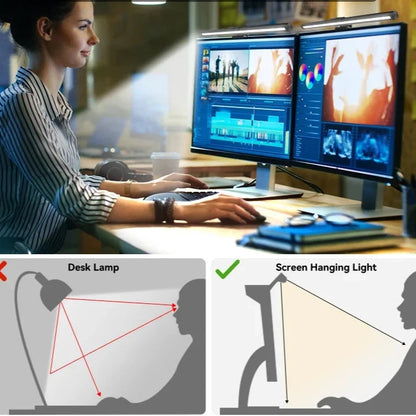 44cm RGB LED Monitor Light Bar with customizable lighting modes for desk setup
