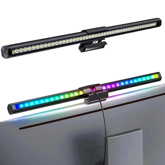 44cm RGB LED Monitor Light Bar with customizable lighting modes for desk setup
