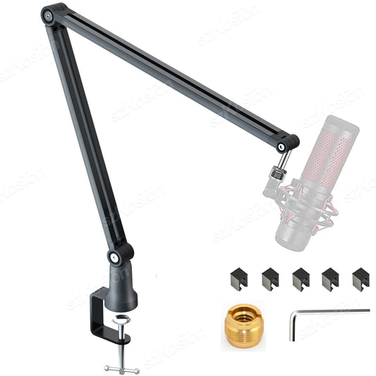 "Professional Adjustable Boom Arm Stand - Streaming Microphone Mount - Content Creator Studio Equipment - 1ndigo.co"