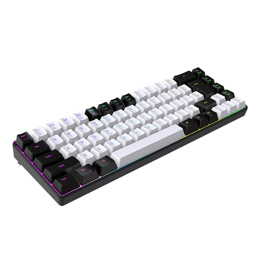 "68-Key RGB Mechanical Keyboard - Professional Gaming Setup - Content Creator Streaming Equipment - 1ndigo.co"