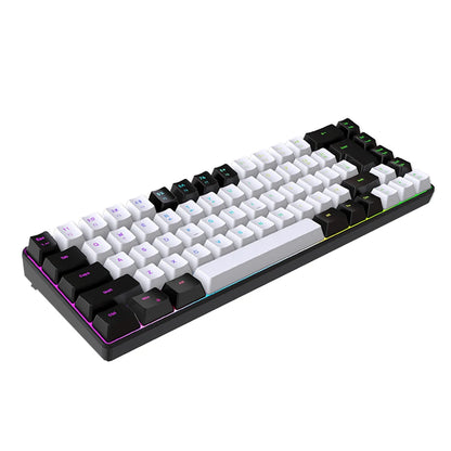 "68-Key RGB Mechanical Keyboard - Professional Gaming Setup - Content Creator Streaming Equipment - 1ndigo.co"