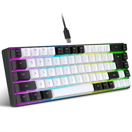 "68-Key RGB Mechanical Keyboard - Professional Gaming Setup - Content Creator Streaming Equipment - 1ndigo.co"